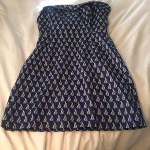 Vineyard Vines Strapless sailboat dress